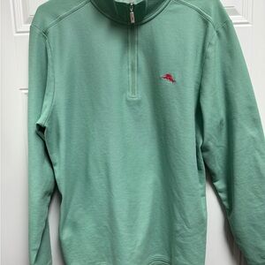 Men's Tommy Bahama Green Quarter-Zip Sweater